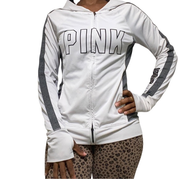 PINK Victoria's Secret Jackets & Blazers - Victoria’s Secret Pink Lightweight Jacket with thumb holes Size Medium
